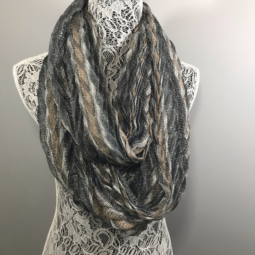 Metallic infinity scarf